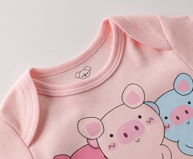 ロンパース かわいい三匹の子ぶた半袖ロンパース