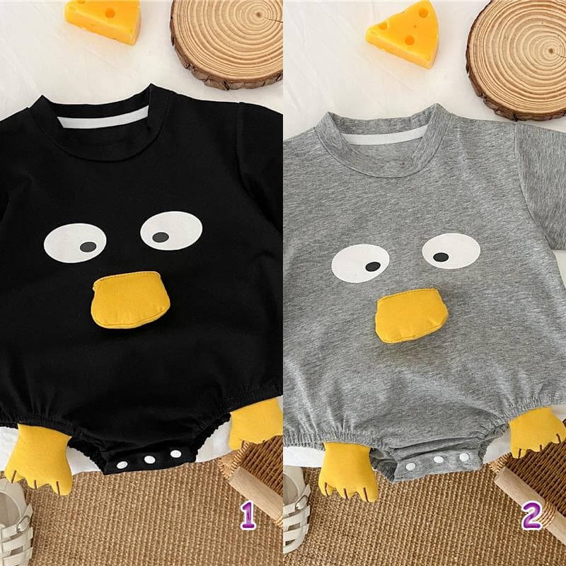 韓国風ひよこ顔半袖ロンパース新作ベビー服２色展開