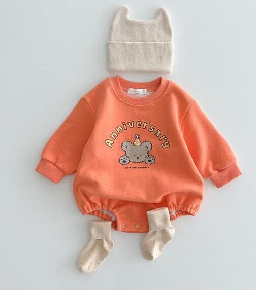 秋冬新作 長袖ベビー服ロンパース 動物柄カバーオール 66-90センチ 2色展開