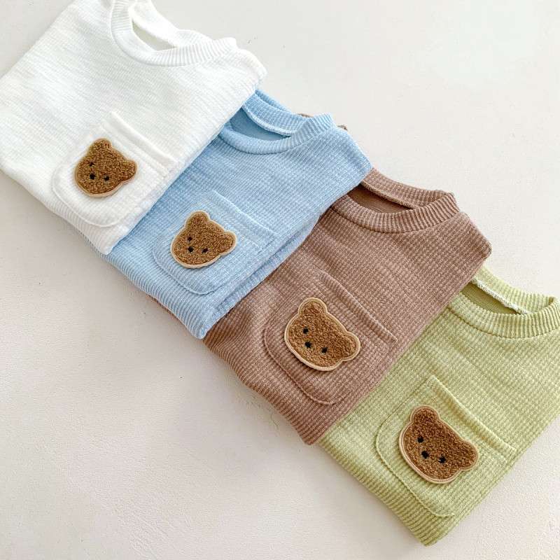 くまさんポケットベビーロンパース