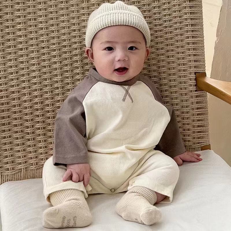 春秋長袖ロンパース 韓国風ベビー服