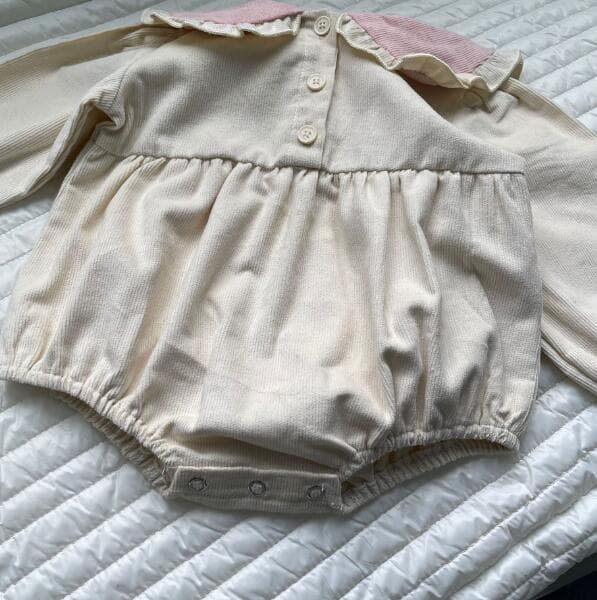 2024秋冬新作 長袖うさぎ耳ロンパース ベビー服 66-90センチ