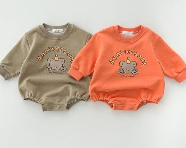 秋冬新作 長袖ベビー服ロンパース 動物柄カバーオール 66-90センチ 2色展開