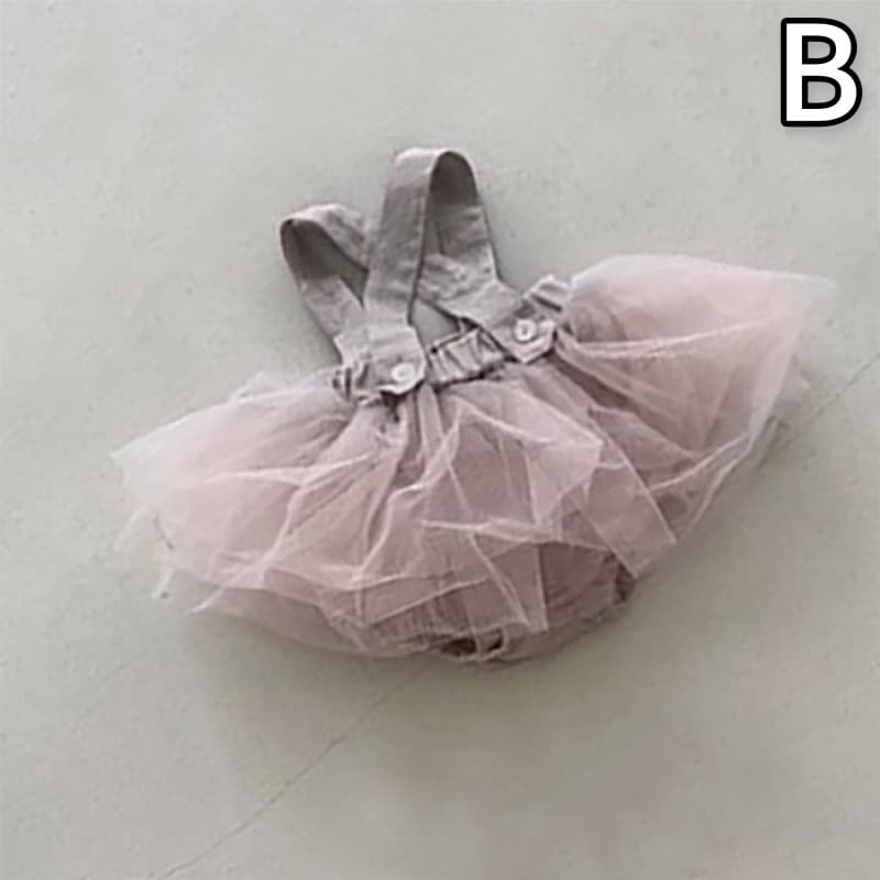 女の子用ノースリーブチュールスカートロンパース