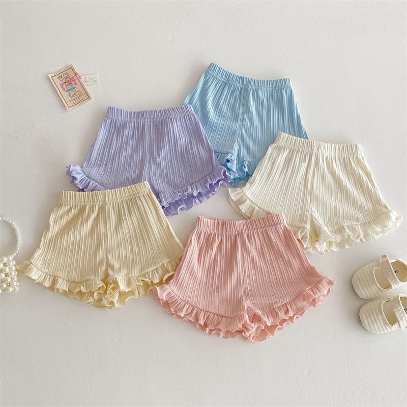 ロンパース 夏新作ベビー服フリルノースリーブセットアップ5色