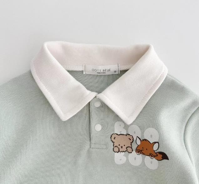 可愛い動物刺繍長袖ロンパース男女兼用ベビー服
