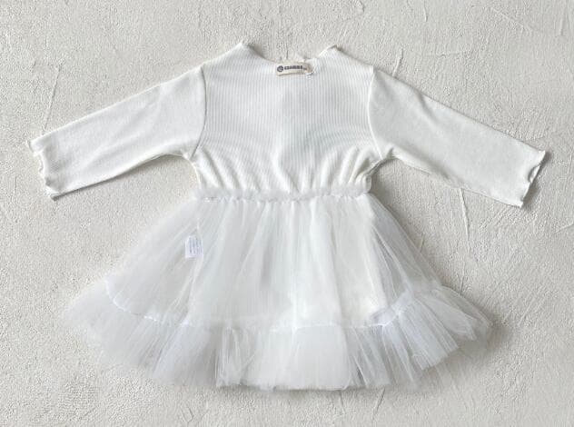 韓国風長袖ロンパーススカート女の子用チュール付き