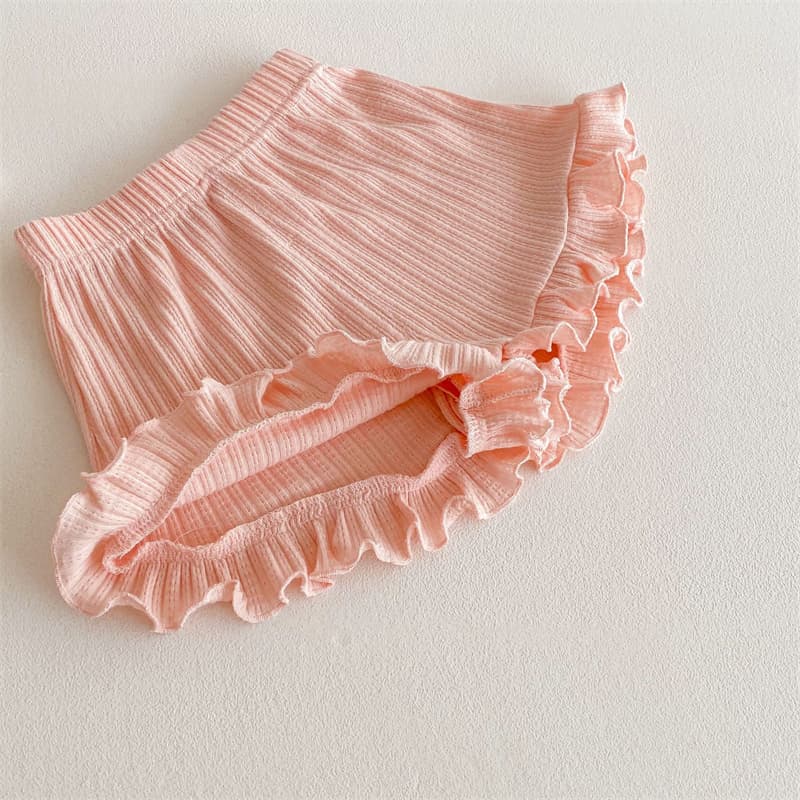 ロンパース 夏新作ベビー服フリルノースリーブセットアップ5色
