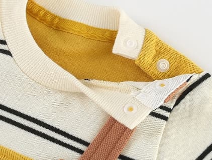 長袖ロンパース黄色オーバーオール風可愛いベビー服